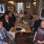 2017 Melange Rose and Crown Ealing: L-R Keith Littlejohns, Thomas Maramaros, Alan Crump, Bob Harrington, Graham Watt, Martin MacGregor, Brian Partridge, ?, Ken Hattersley, Paul Todman, Nick Griffiths at Rose and Crown pub Ealing. Photo supplied by Keith Littlejohns