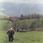 Zug Switzerland Trip c1960s Mr Mahey music teacher (foreground)