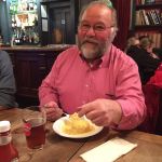 2015 Melange Rose&Crown Ealing Graham Watt enjoying his pud. Photo Alan Crump.